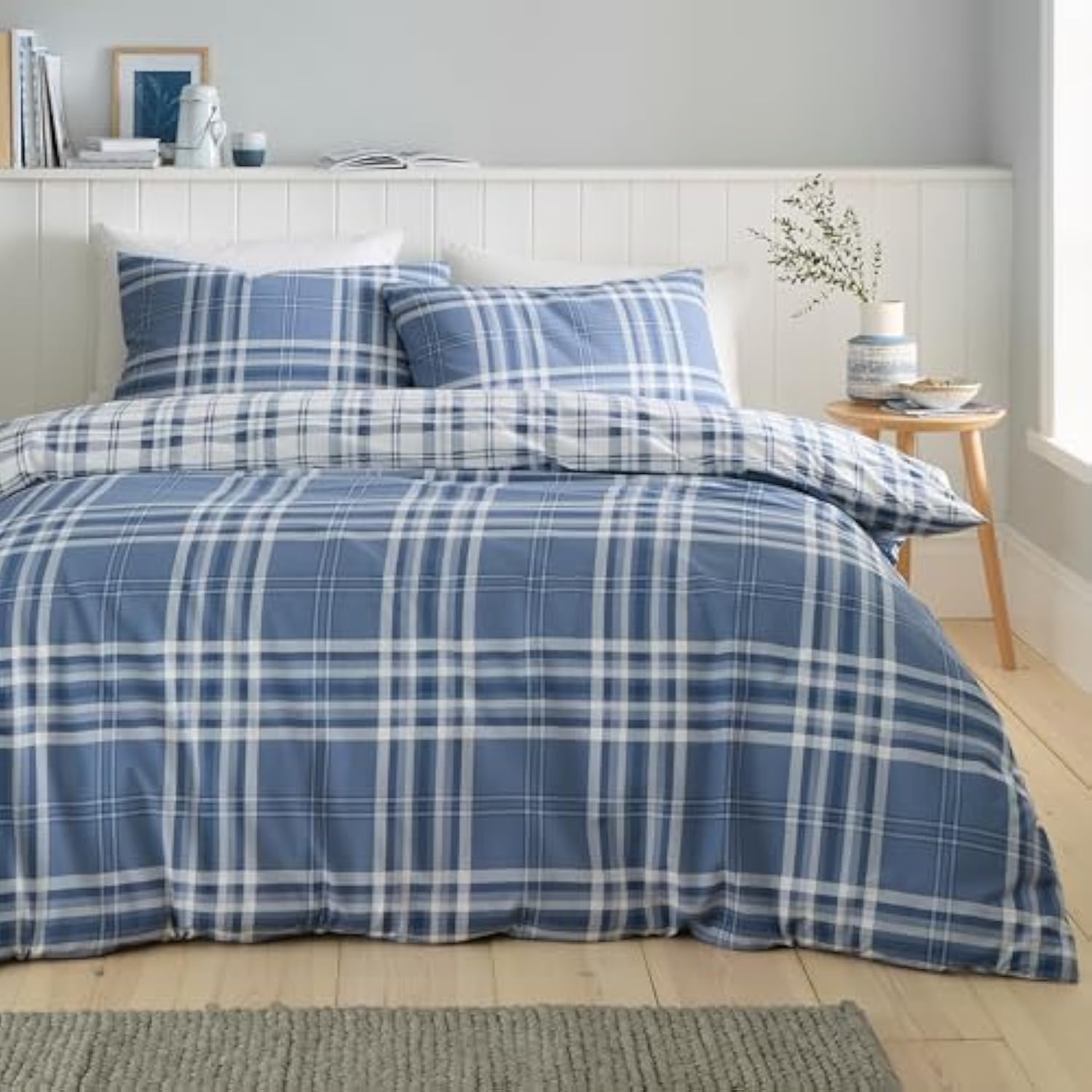 

Red Plaid Double-sided Printed Bedding Set 100% Polyester Quilt Cover Set Breathable Soft and Machine Washable AU Queen(210*210cm)3pcs