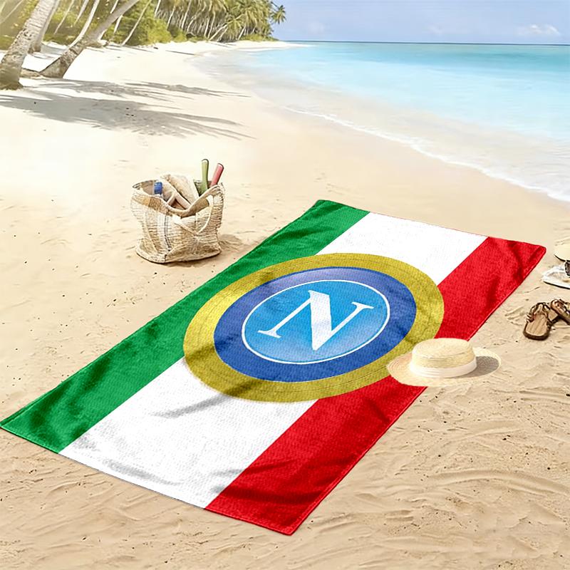 Ręcznik plażowy z nadrukiem Napoli, Duży miękki szybkoschnący ręcznik na plażę, kemping, basen