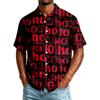Men's Casual Short Sleeve Halloween Printed Shirt