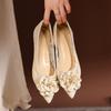 Fashion Lace Cloth Flower Flats Women Pointed Toe Breathable Moccasins New Designer Floral Ballerina Shoes Woman Loafers Big Size 44 45