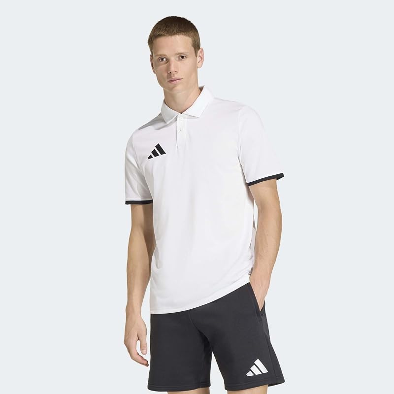 [Adidas] Soccer Polo Shirt Entrada26 Polo Men's MIP66 White/Black (JZ6661) 2L