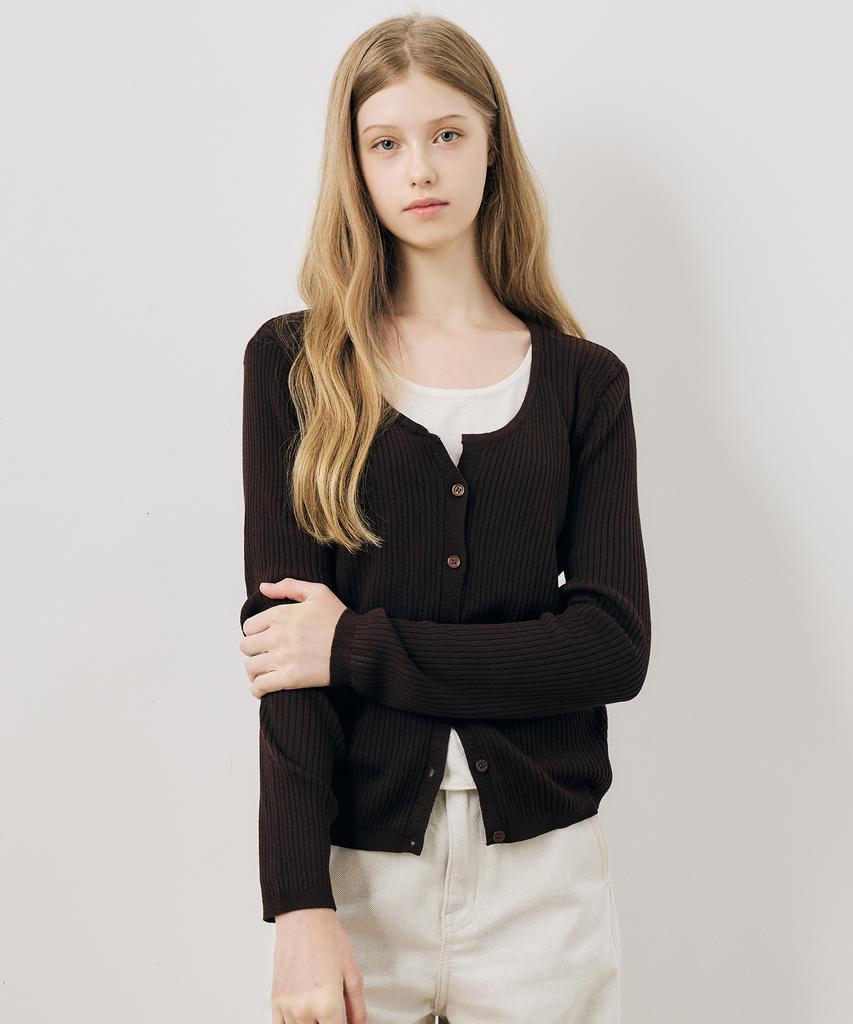 MIND BRIDGE WOMEN [W] Layered Button Regular Fit Knit - 3 Colors