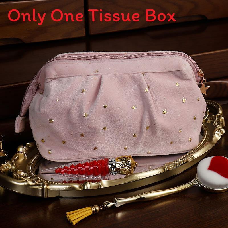 Style Velvet Cosmetic Bag With Spacious Interior For Home And On The Go Use