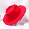 Vintage Women Men Woolen Wide Brim Stage Performance Jazz Cap Cowboy Hat Fedora Hat Panama