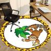 1pc Jungle Monkey Print Chair Carpet for Office, Non-slip, Soft and Durable Office Rug for  Decoration, Perfect for Office yy251229141