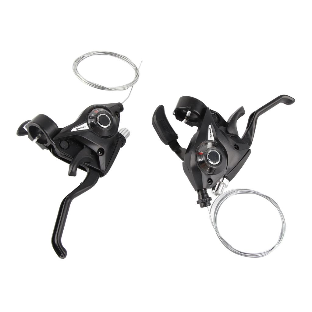 1 Pair 24 Speed Bike Brake Lever Aluminum Alloy Mountain Bike Left Right Brake Lever Shifter Set Black