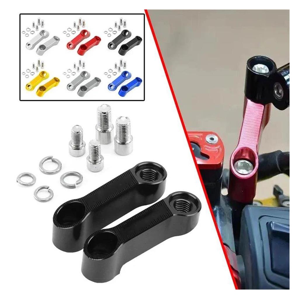 Rear View Mirror Holder Offset Holder for Honda Grom 125 MSX 125 MSX125 2014-2022 Motorcycle Rearview Mirror Extension Seat (Red)