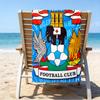 Newcastle United Wappen Aufgedrucktes Strandtuch, Super Weiche Mikrofaser, Perfektes Geschenk Geburtstag, für Pool, Strand, Reisen, für Familie und Freunde