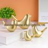 Nordic Golden Resin Bird Decor: Simple Living Room Animal Ornament