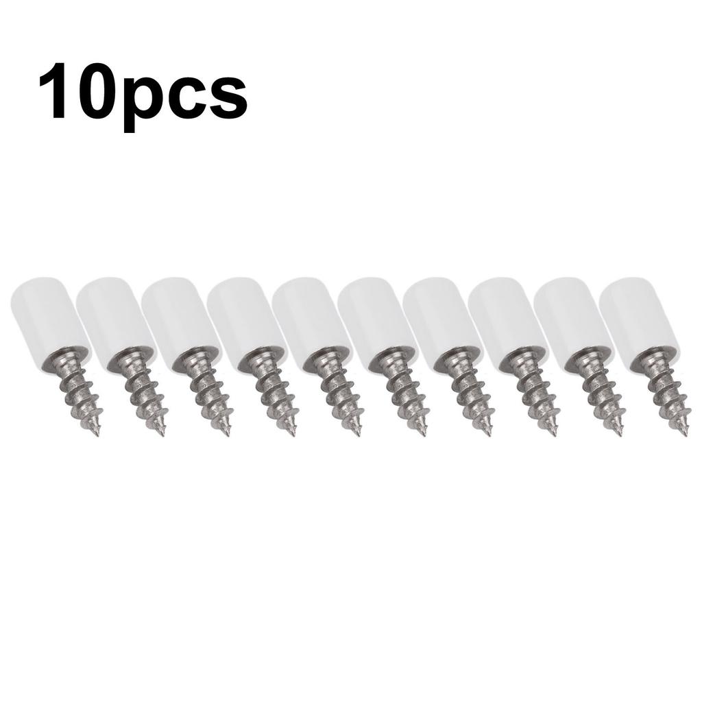 10pc Self-tapping Screws Cabinet Bracket Laminate Support Glass Studs Pegs Heavy Duty Floating Shelf Bracke