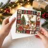 6Pcs/Set 2D Flat  Painting Greeting Cards Christmas DIY Greeting Cards  Celebrations