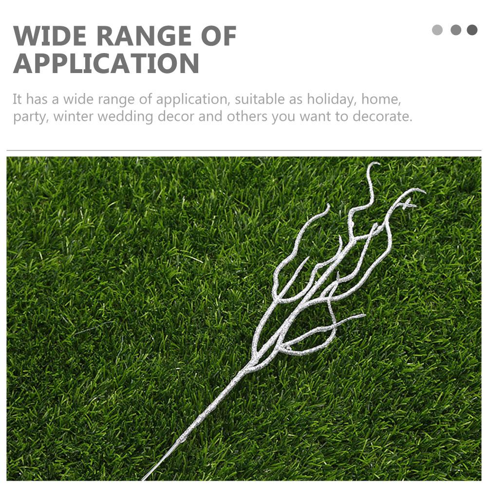 20 Pcs Artificial Plant Withered Vine Christmas Tree Branch Glitter Curly Branches Decor for Vase Xmas Stems Decorations Plants