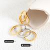 Hong Kong Retro Bamboo Titanium Steel 18K Gold Non-Fading Ring – Versatile Women's Summer Jewelry.