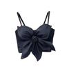Slim Fit Rose Flower Camisole 3D Rose Flower Decoration Crop Tops Socialite Style Corset  Travel