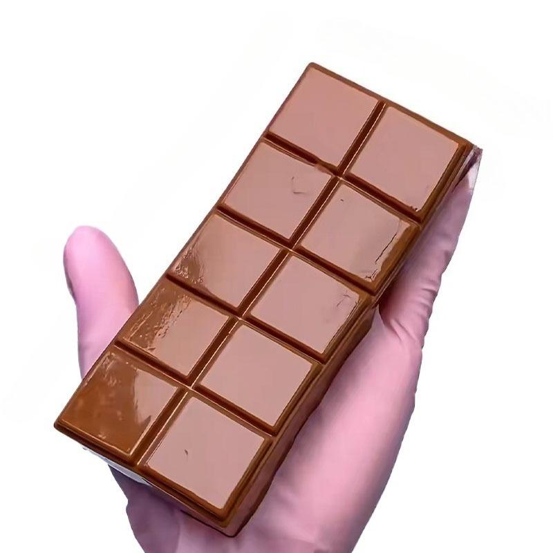 Squishy Chocolate Bar Squeeze Toys Slow Rising White Chocolate Bar Sticky Toy Simulated Food Stress Release Hand Relax Gifts