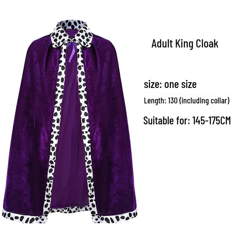 Roter Umhangschal für Halloween, Geburtstag, Party oder Weihnachten - Königs- und Prinzenkostüm für Kinder und Erwachsene