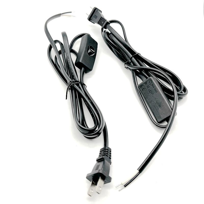 303 Button 317 Foot Switch Dual-Pin Power Cord for Plant Desk Lamp (US, EU, AU Standards)