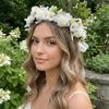 Boho Style Flower Crown Simulated Flower Wedding Headpiece Elegant Bridal Wreaths  Princess