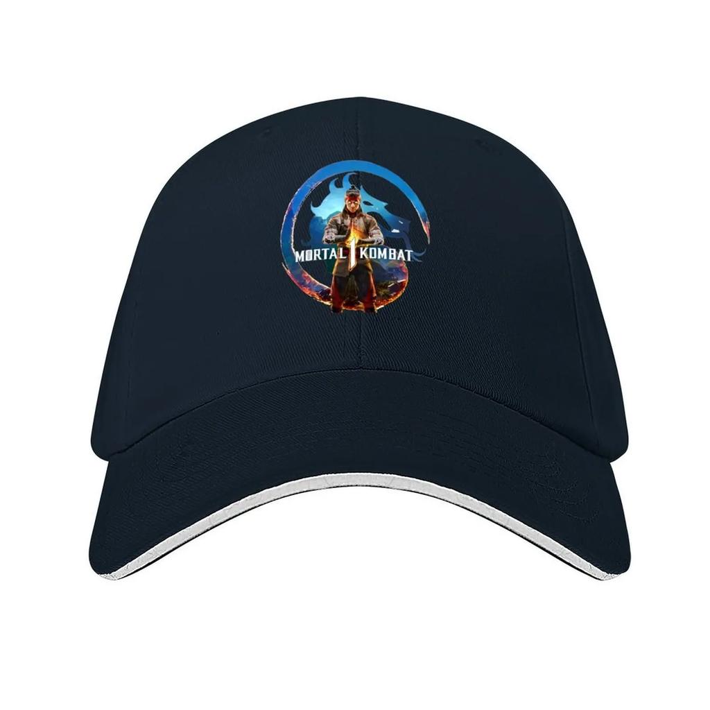 MK12 Mortal Kombat 1 Logo Baseball Cap Snap Back Hat Mens Big Size Hat Military Cap Man New Hat Women Mens