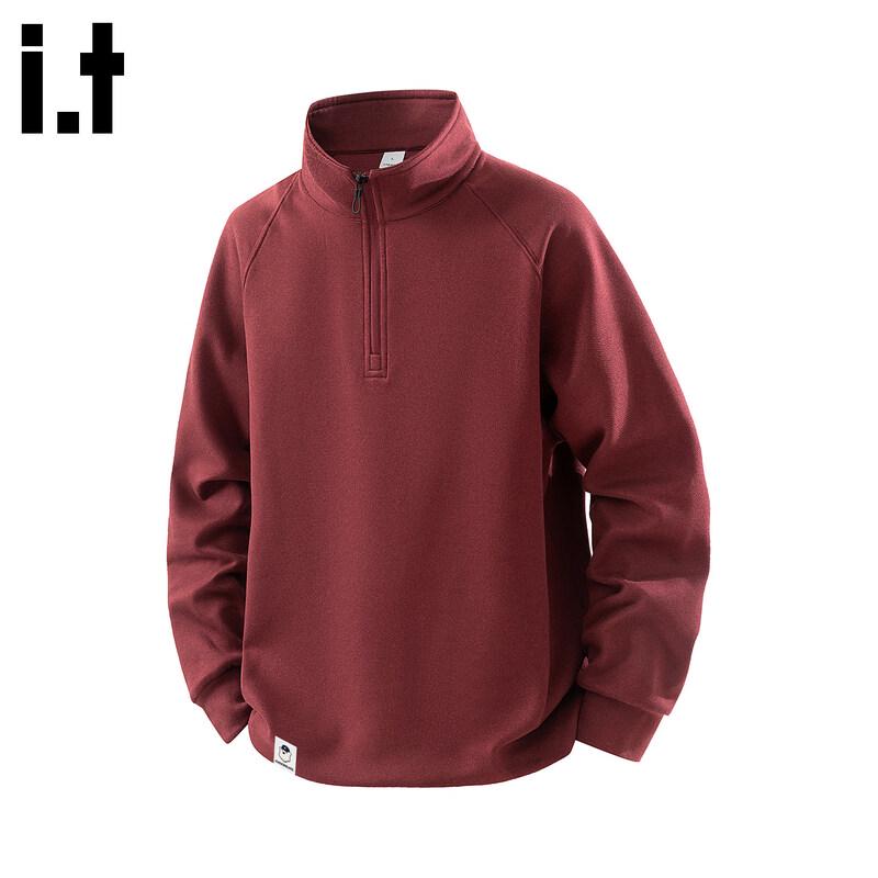 CHOCOOLATEit Men s Raglan High-Neck Half-Zip Sweatshirt 2XL