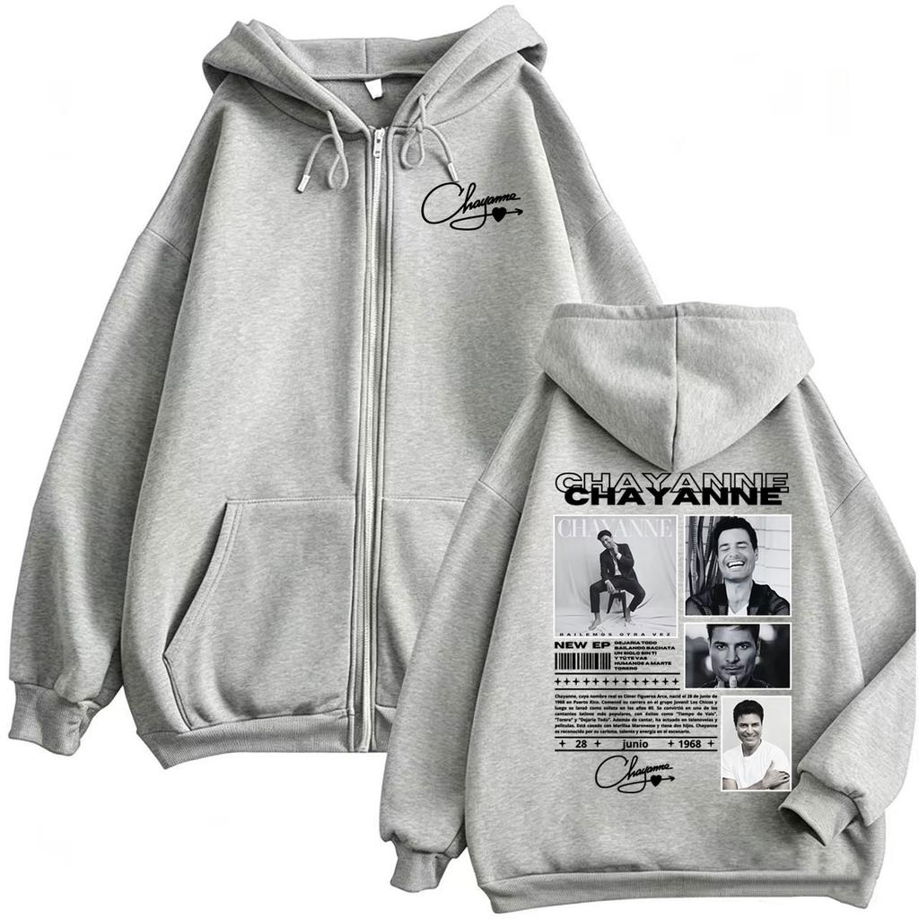 Chayanne Bailemos Otra Vez Tour Zipper Hoodie Men Women Fashion Hip Hop Sweatshirt Jacket Coats Zip Up Hooded