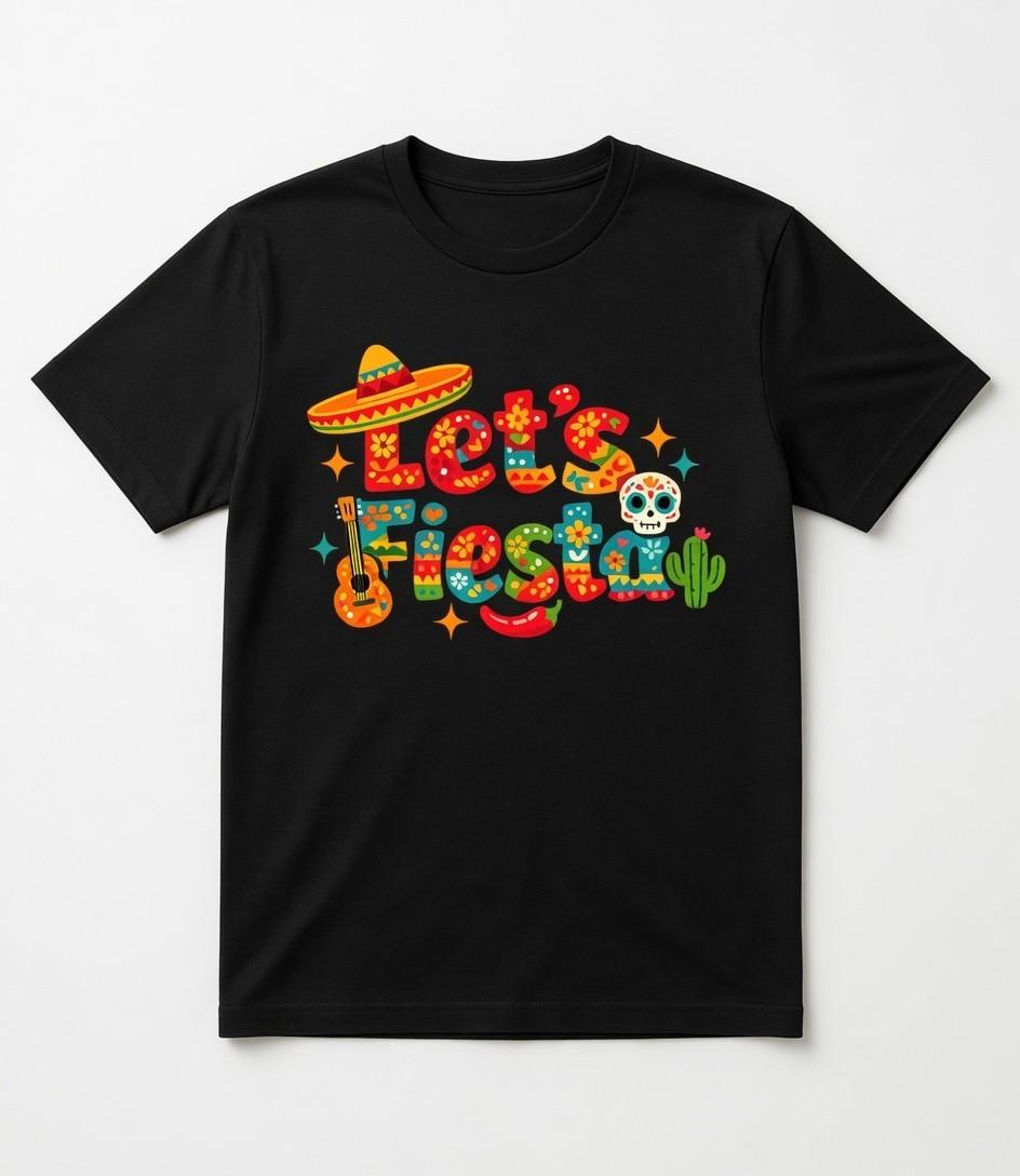 Fiesta Mexican Sombrero Skull Cactus Double Sided Graphic Tee S разноцветный