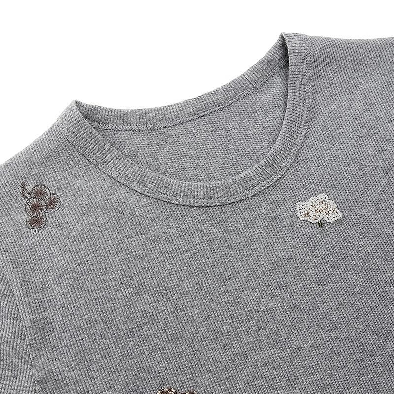 JNBY Slim Fit Round Neck Short Sleeve T-Shirt