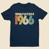 Vintage 1966 TShirt 60th Birthday Gift Retro Style 2026 Sixtieth Birthday Printed Tshirt Women Unisex Casual Cotton Ropa Hombre