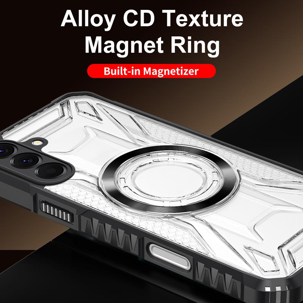 Applicable To Samsung A57 War Shadow Magnetic Mobile Phone Case A37 Transparent A17 All-inclusive A07 Anti-drop A56 Protective Case A36