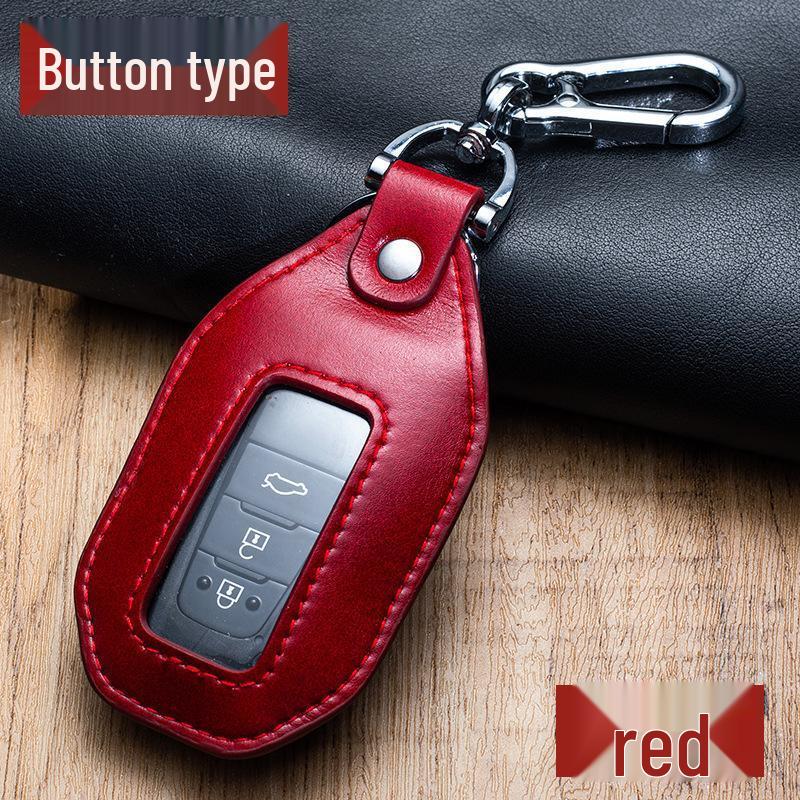 Universal Leather Key Holder: Car Keyring & Protective Mini Waist Hanger for Men & Women