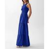 Summer Women's Dress Round Neck Patchwork Pit Stripe Sleeveless Vest Pocket Dresses