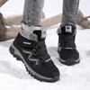 Height-increasing couple snow boots winter velvet warm men's and women's outdoor cotton shoes medium top sports cotton shoes women's shoes