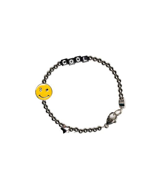 Bonbeau Champ Smile Initial Surgical Bracelet Smile Charm Initial Surgical Ball Bracelet