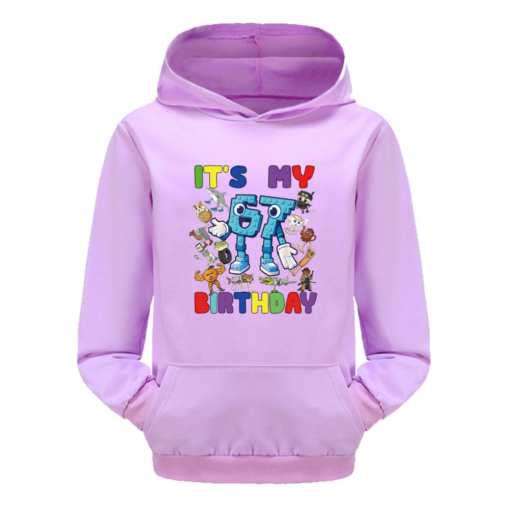 5394 Kids Boys Girls Steal a Brainrot 67 Printed Casual Long Sleeves Hoodies Top