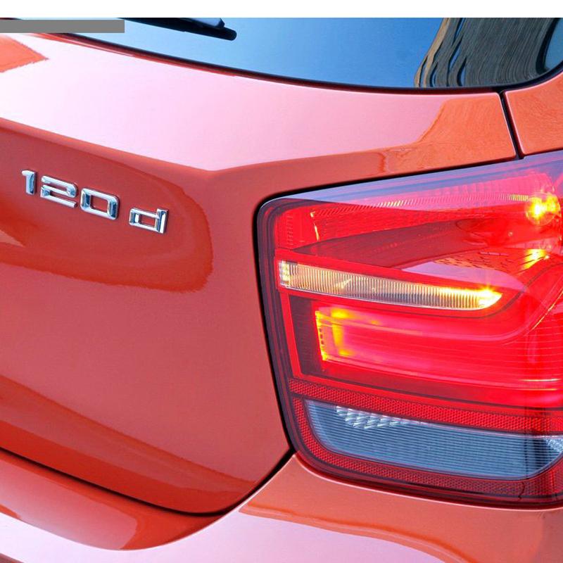 Emblema Letra Porta-Malas ABS Carro Adesivo Para BMW Série 1 116d 118d 120d 125d 130d 135d 140d E81 E82 E87 E88 F20 F21