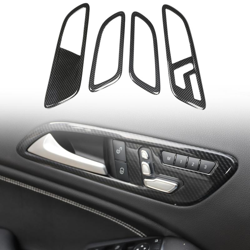 Only Fit LHD! Car Inner Door Handle Bowl Frame Trim for Mercedes Benz A Class W176 2013-2018 / CLA W117 2015- Car Styling