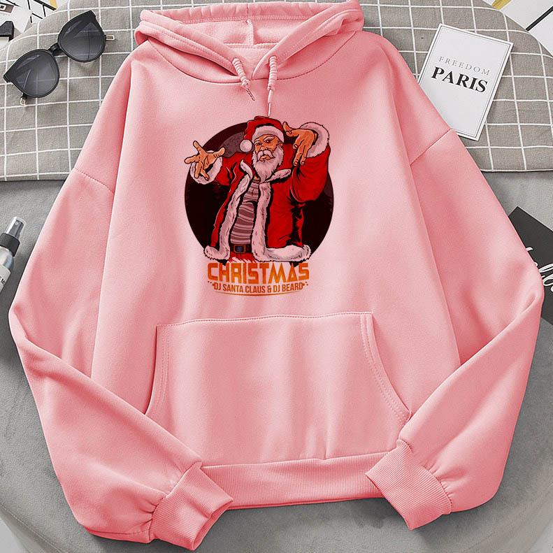 Harajuku Fleece Pullover Hoodie Christmas E Print Hoodies