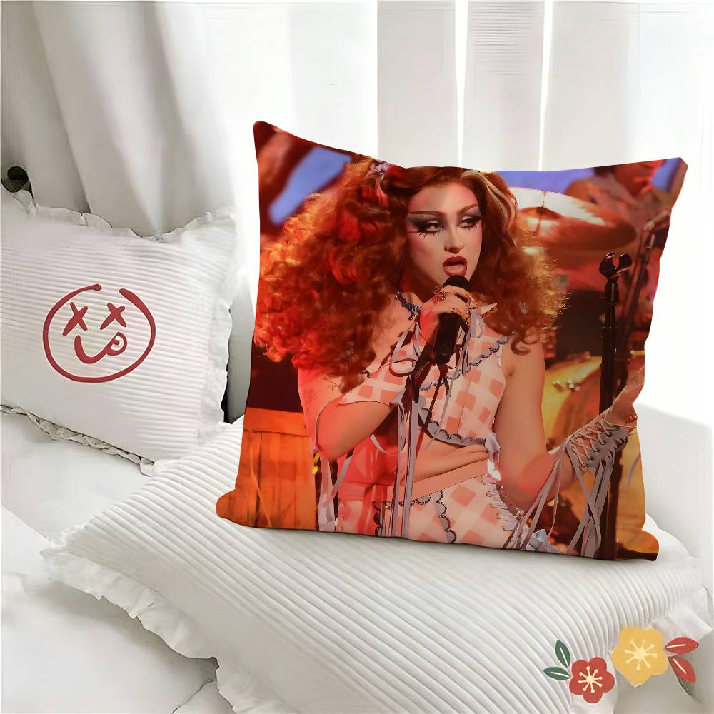 pc Chappell Roan Singer Pillow Case Fashion Square Pillowcase Bedroom Sofa Room Ins Decoration Leisure