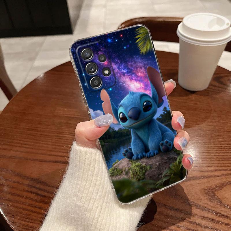 Stitch Disney Clear Case For Samsung Galaxy A57 A37 A56 A36 Cases A55 A54 A35 A26 A07 A17 A16 A06 A34 A15 Soft Shockproof Cover