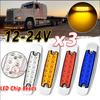 3 buc 12V 24V Lumină de Gabarit Laterală LED pentru Camion Pentru Rulotă Remorcă Tractor Camion Lumină de Avertizare Spate Lampă Externă Auto
