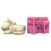 Unique Unicorns Flower Pots Mold 3D Animal Vase Silicone Mold Succulent Planter Ornaments Flowerpot Mold DIY Craft Decor