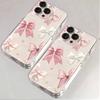 Pink Bow Design Transparent TPU Phone Case for Xiaomi 15T 14T Pro 12T 14 13T Pro 11 Lite 4G 5G Poco X7 F7 F6 X6 X5 F5 Pro Cover