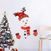 Graffiti Christmas Snowman Stickers PVC Snowman Door Decal Snowman Refrigerator Sticker  Window