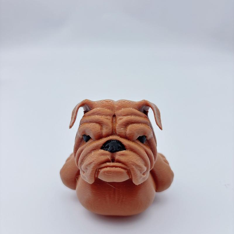 

3D-печатная статуэтка собаки из песка, украшение, Французский бульдог-утка, Для декоративного искусства в помещении и на улице, Украшение для дома коричневый