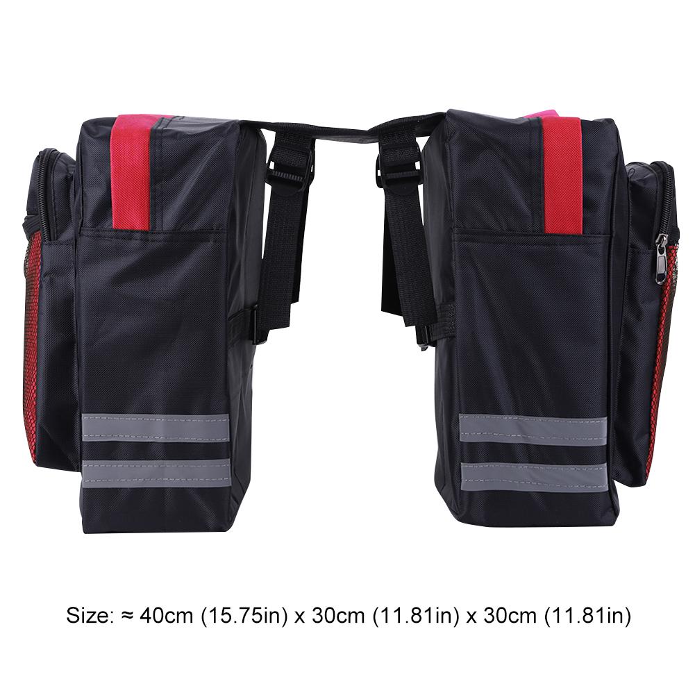 20L MTB Bicycle Carrier Bag Waterproof Double Side Pannier Bag Bicycle Luggage Pannier Bike Rack Rear Seat Bag Bike Accessories