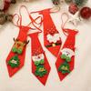 Christmas Tie Bow Santa Claus Holiday Sequin Ties Comfortable Printed Xmas Decor