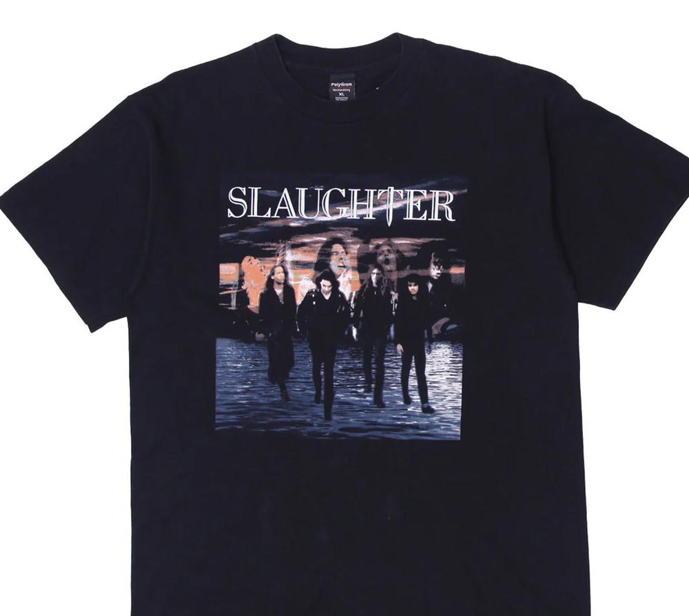 Slaughter Band Rock Never Stops Tour Unisex T-Shirt All Size BT429 Unisex T-Shirt XXXL