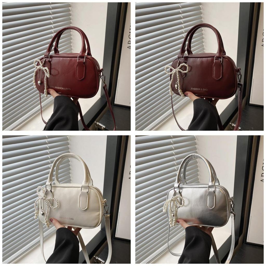 Minimalist Pu Handheld Crossbody Bag With Stitching Detail For Commuting