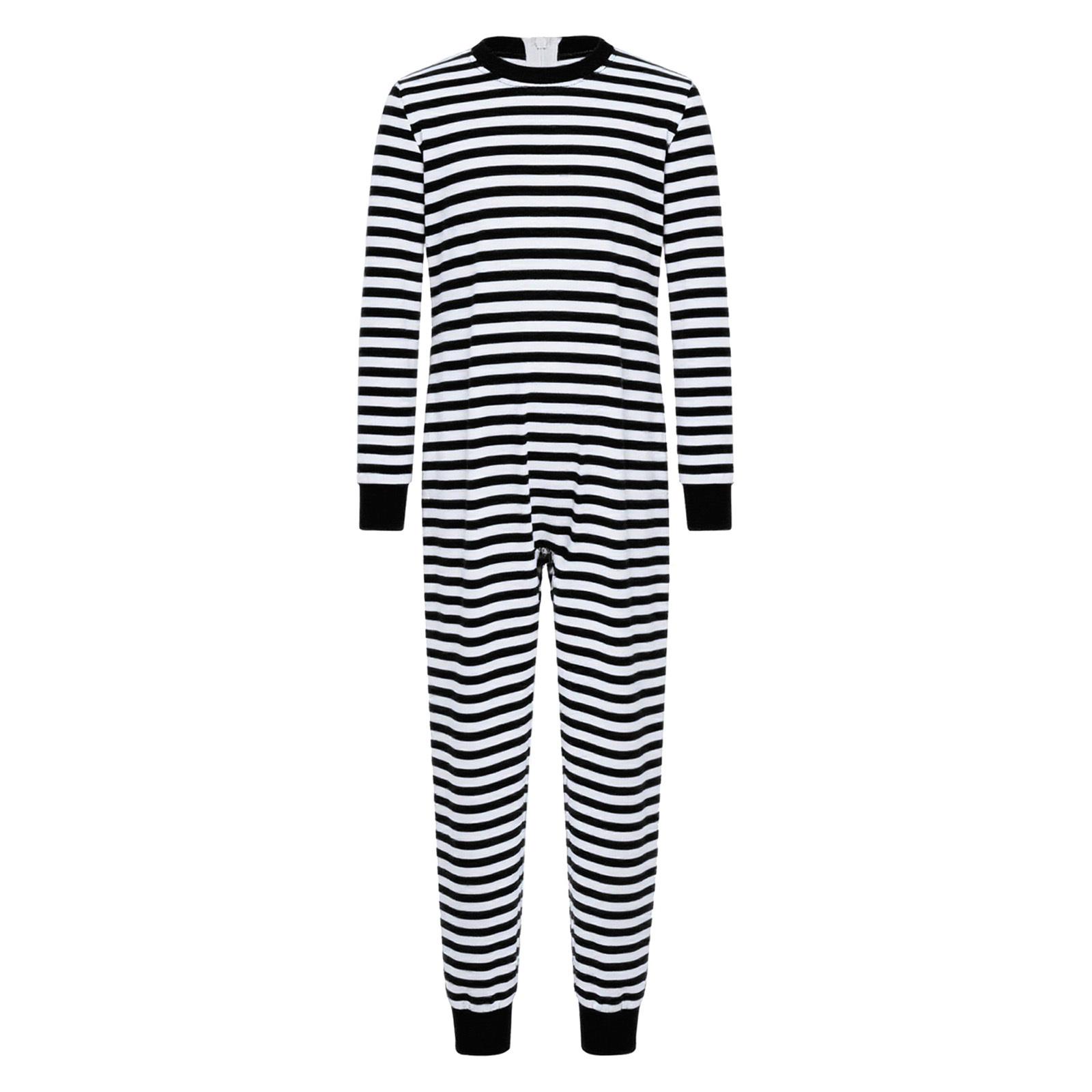 

Унісекс Дитячий Адаптивний одяг для особливих потреб З довгим рукавом Повної довжини Анти-розривний Задня прихована блискавка Смугастий комбінезон чорний