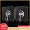Transparent No-Drill Wall Hook with Strong Adhesive & Load-Bearing Capability for Bathroom & Kitchen 